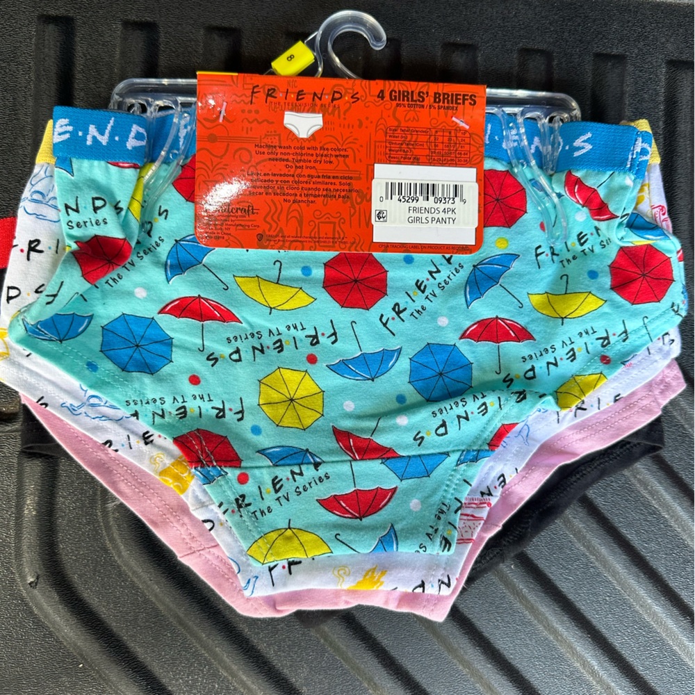 FRIENDS Kids Briefs with Umbrella Print - Blue, Pink, Black
